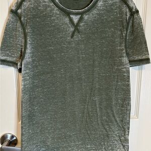 John Varvatos Green Short Sleeve Tee with Vintage Look